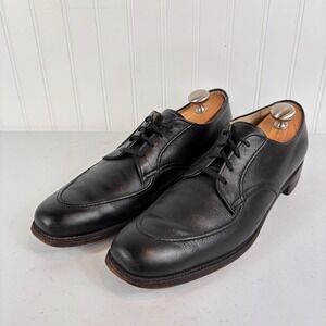 Alden Shoes Mens 12 AA Narrow Moc Toe Blucher Black Leather